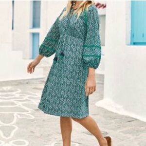 Boden Boho 3/4 Sleeve Summer Dress Size 6